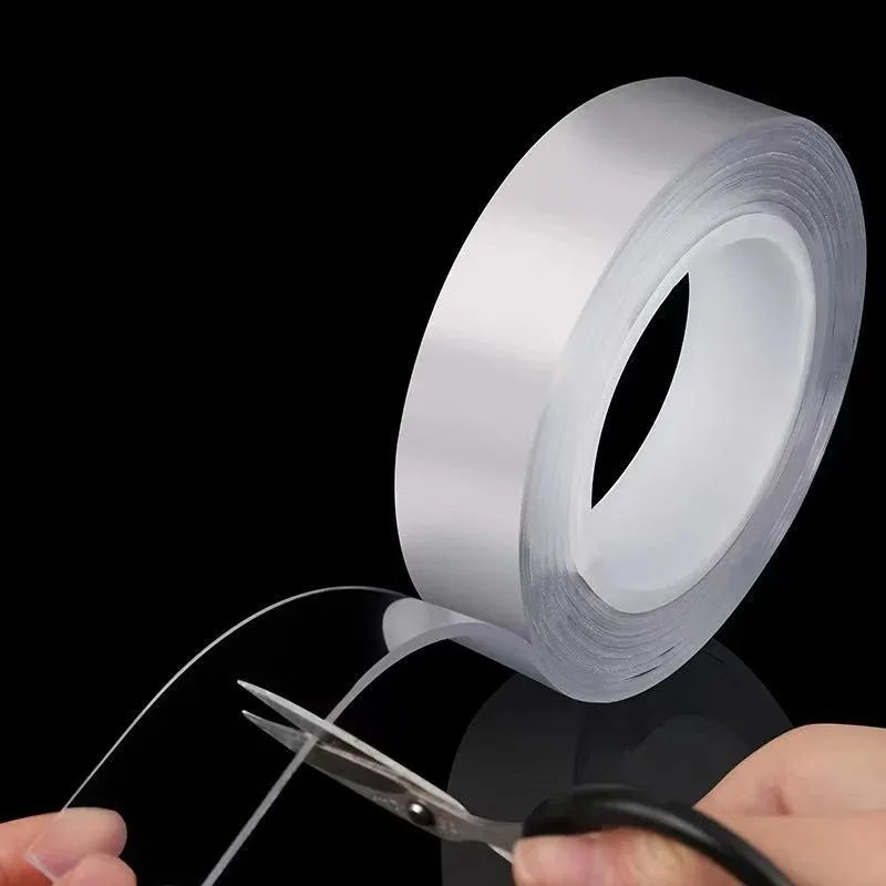 Durable Transparent Double-Sided Nano Tape - Waterproof, Reusable, Heat Resistant (Multiple Lengths Available)
