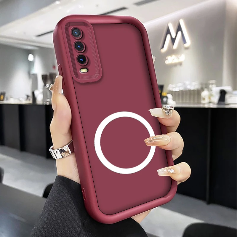 Enhanced Protective Soft Silicone Phone Case with Magnetic Sticker