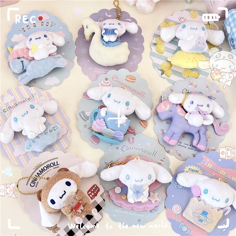 

Плюшевая брошь Sanrio в мультяшном стиле, Милая брошь в форме коричника, сумка, булавка, рюкзак, подвеска, украшение, куклы, аксессуары