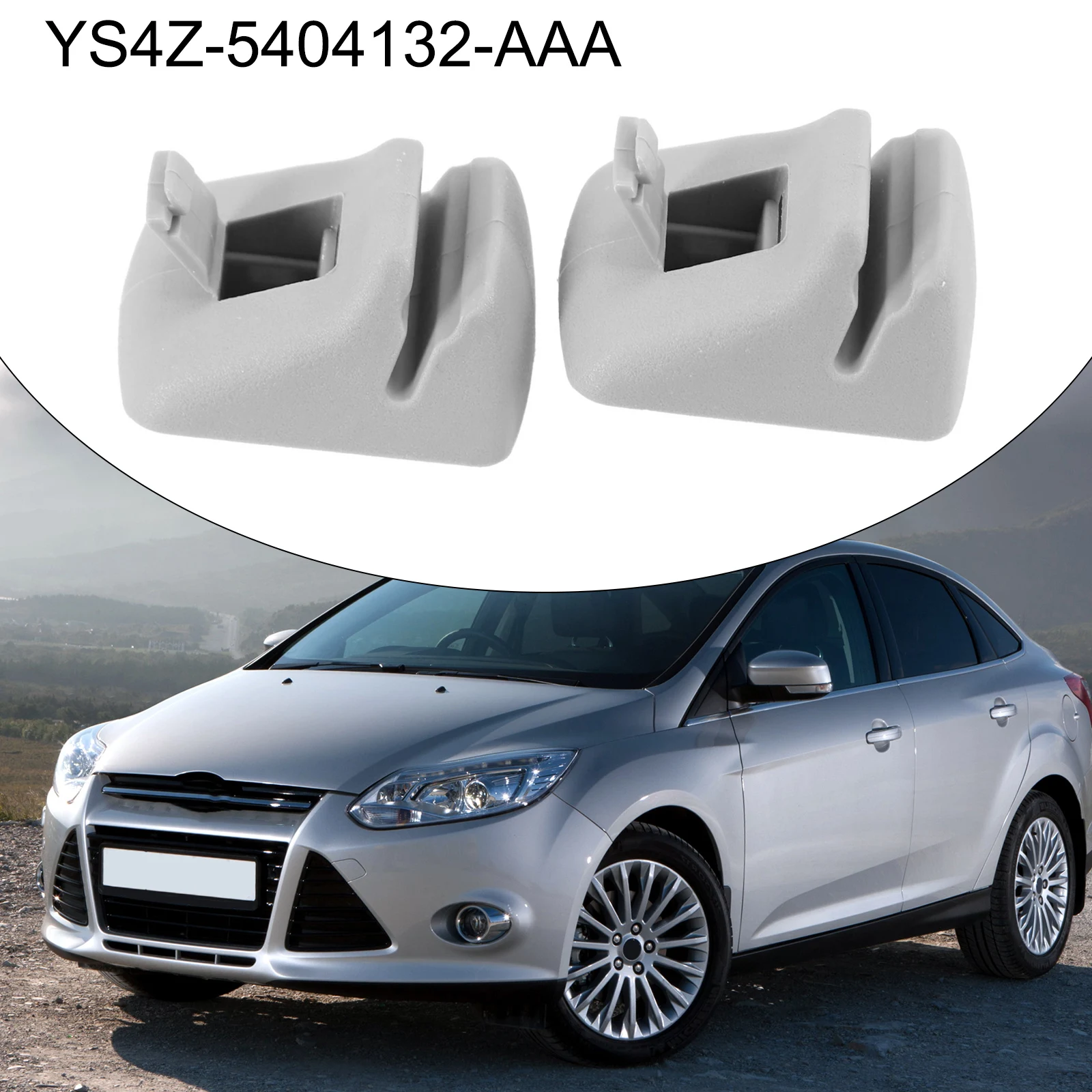 

1 пара, серый фиксатор солнцезащитного козырька для Ford Focus 2000-2004