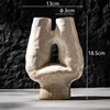CAPIRON Double Mouth H Vase Ceramic Porcelain Nordic Boho Wabi-sabi Decorative Flowerpot for Dried Flower Pampas Grass Office 5