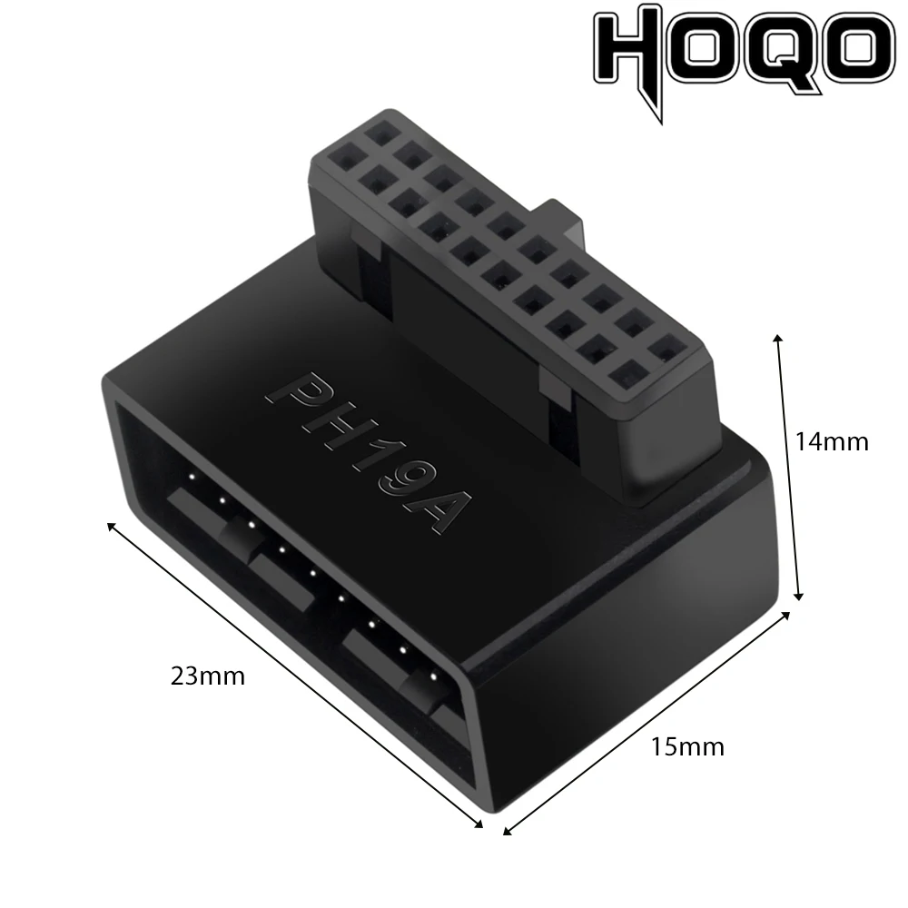 USB 3.0 19/20pin Male to Female Extension Adapter 90 Degree Angled Converter for Motherboard Connector Socket PH19 cy black color new right angled usb 2 0 adapter a male to female extension 90 180 degree