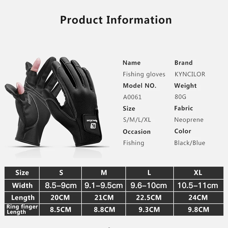 Resistance Anti Slip Fishing Gloves 2 Half Finger Waterproof Breathable Outdoor Sports Slip-Resistant Gloves For Fishing