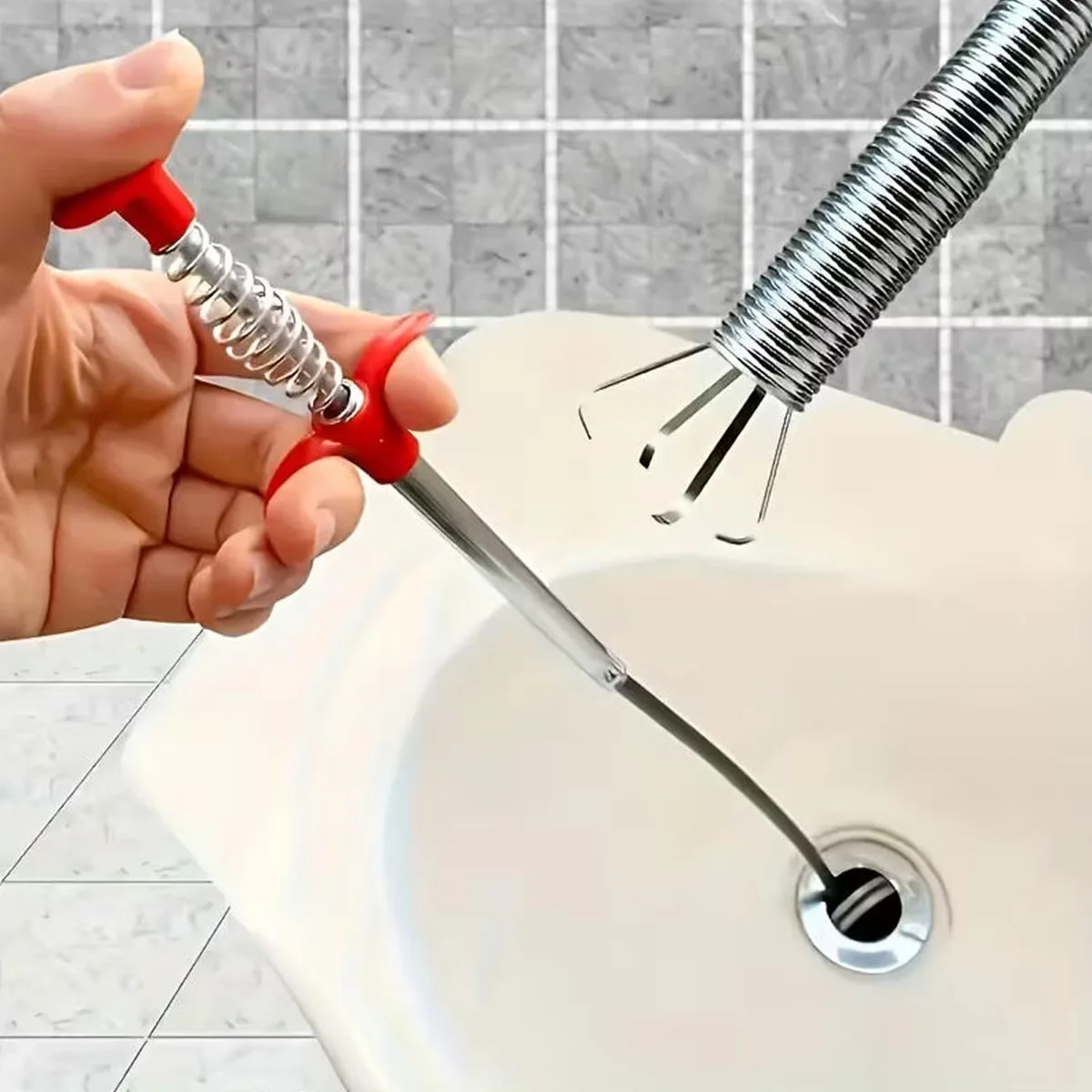 Pipe Unclogger Toilet Floor Drain Blockage Four Claw Cleaning Tool Bending Multifunctional Manual Hair Unclogger Clip 1PC