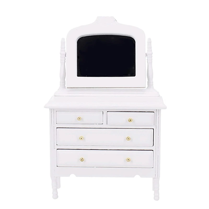 

Dollhouse Dressing Table 1:12 Dollhouse Play Toy Doll Miniature Dressing Table Pretend Furniture