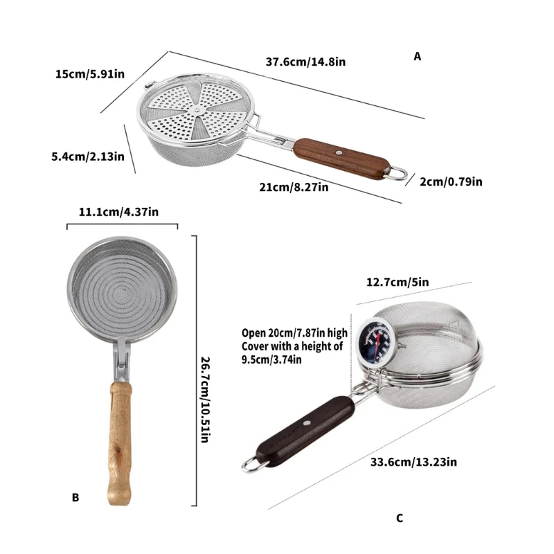 Stainless Steel Coffee Roaster Portable Coffee Bean Baking Tool Metal Texture