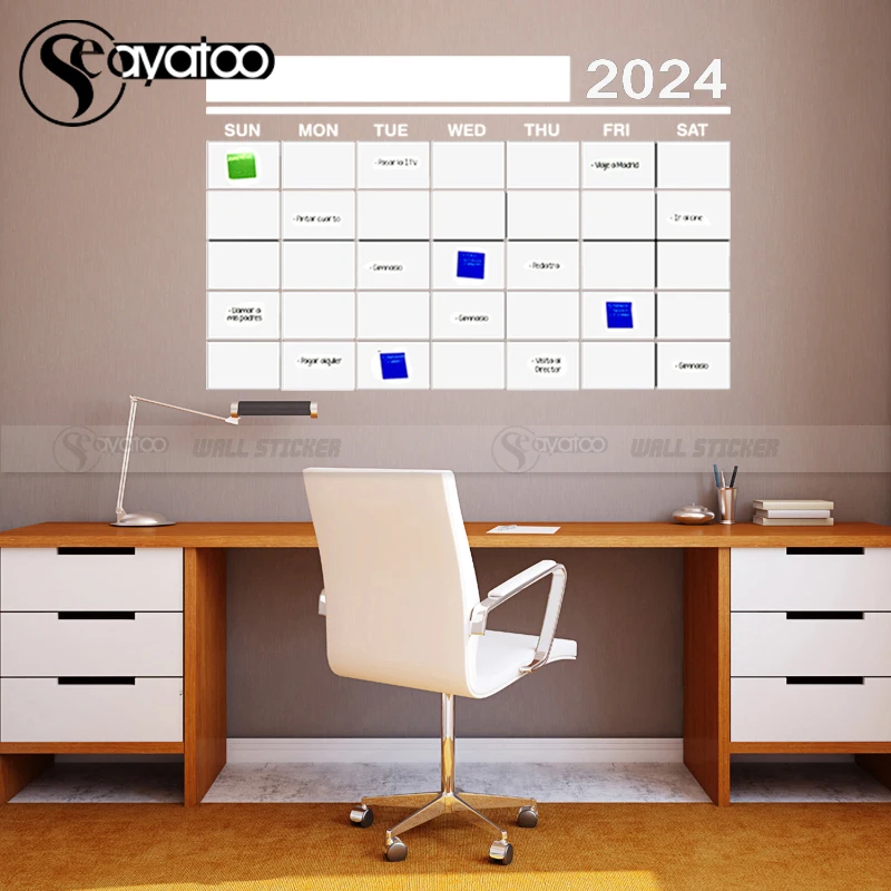 This Week Erasable Blackboard Chalkboard Weekly Calendar 2023 Planner Memo  Vinyl Wall Decal Sticker Office Decoration 58x84cm