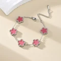 Pink-silver-bracel