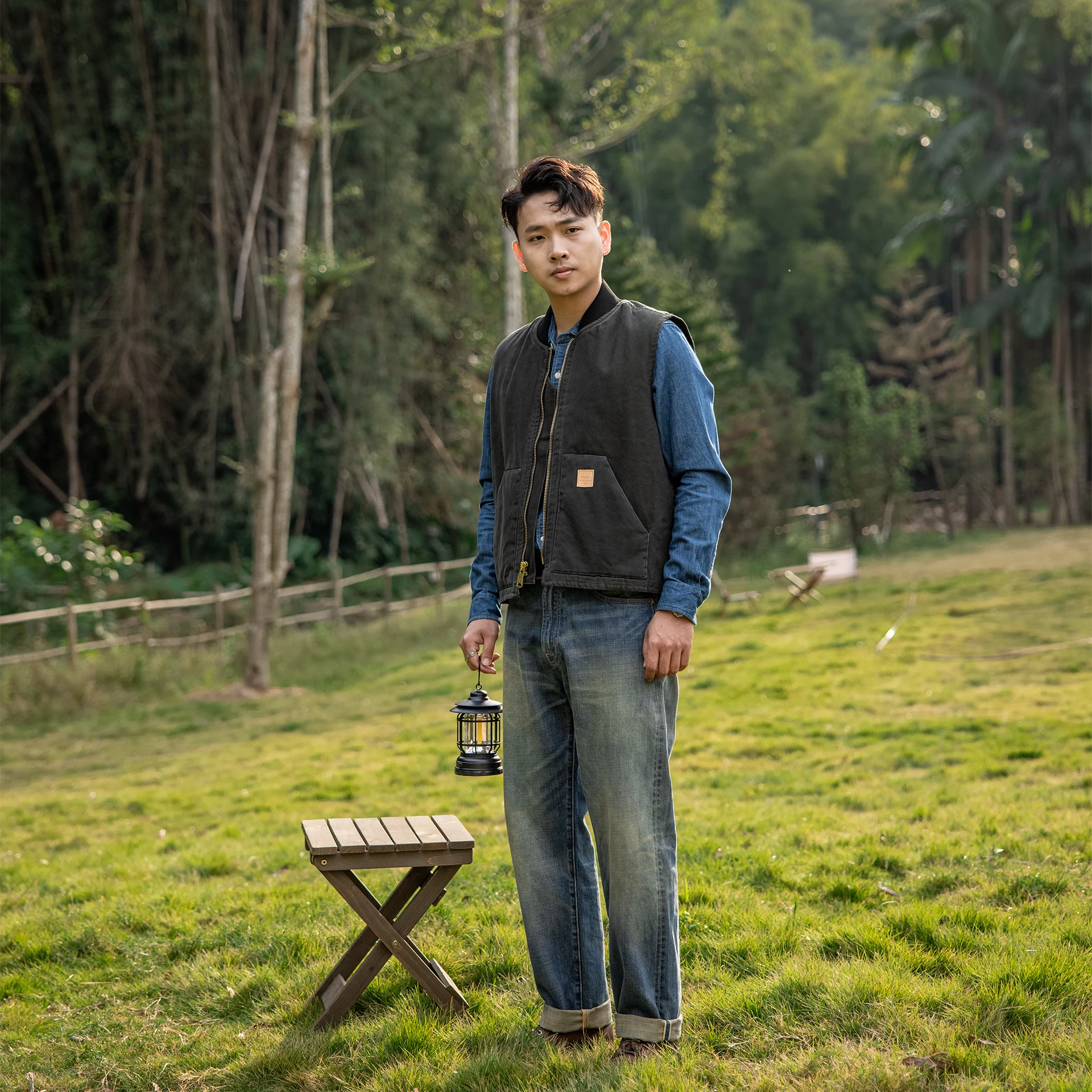 V02-0001 US Big Size Super Quality Multi Pockets Waistcoat Men's Cotton Canvas Fishing Vest 2