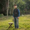 V02-0001 US Big Size Super Quality Multi Pockets Waistcoat Men's Cotton Canvas Fishing Vest 2
