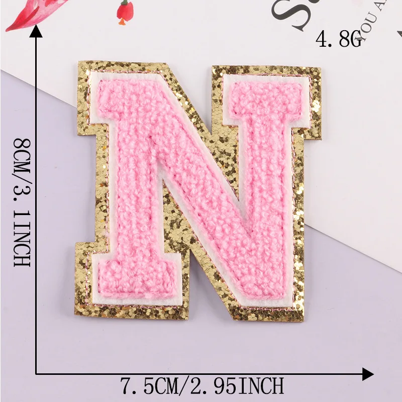 Patch Letters for Clothes - Alphabet Sticky Letter Emblems for DIY Jackets, Bags, and Clothing Projects