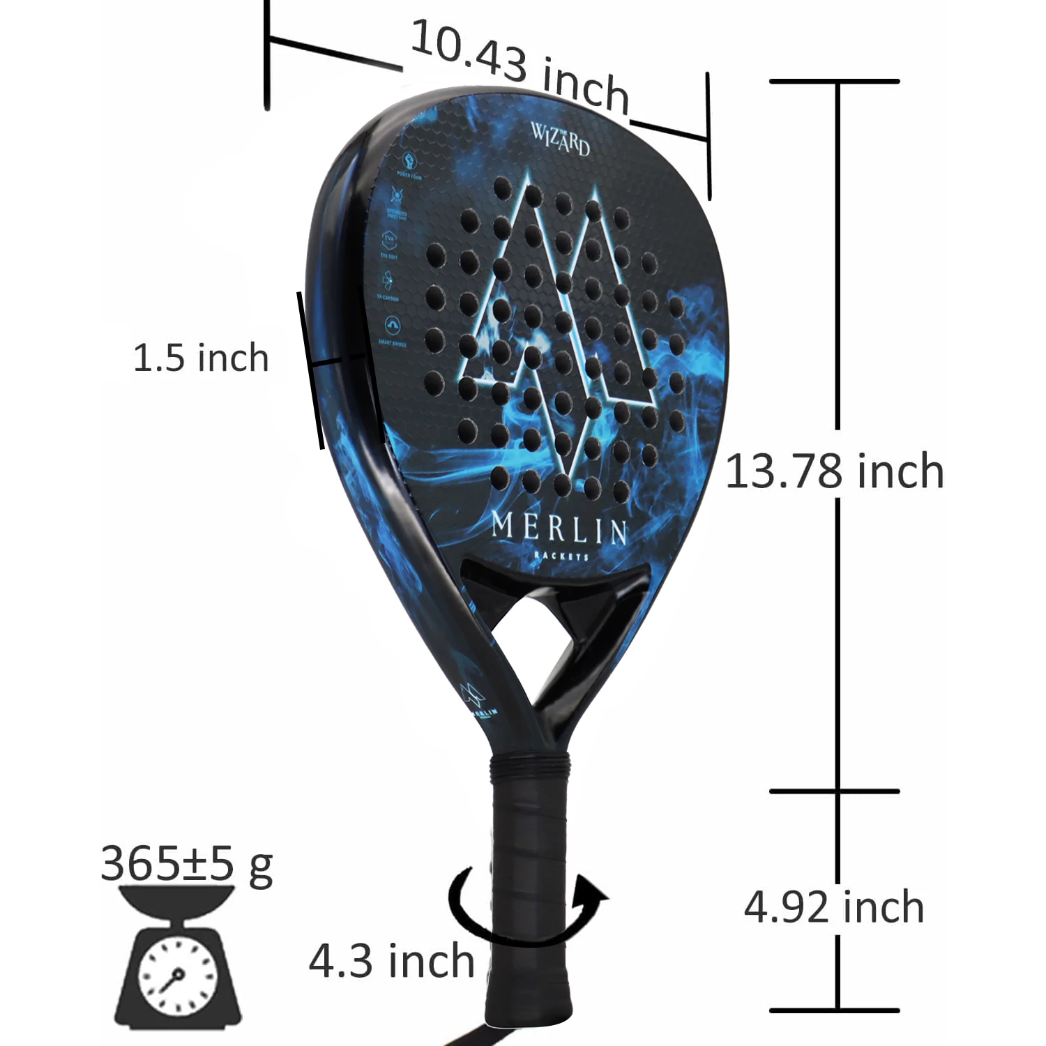 Origina Padel Racket 3K Carbon Fiber Surface Cover Bag EVA Memory Flex Foam Core Lightweight Paddle Racquet