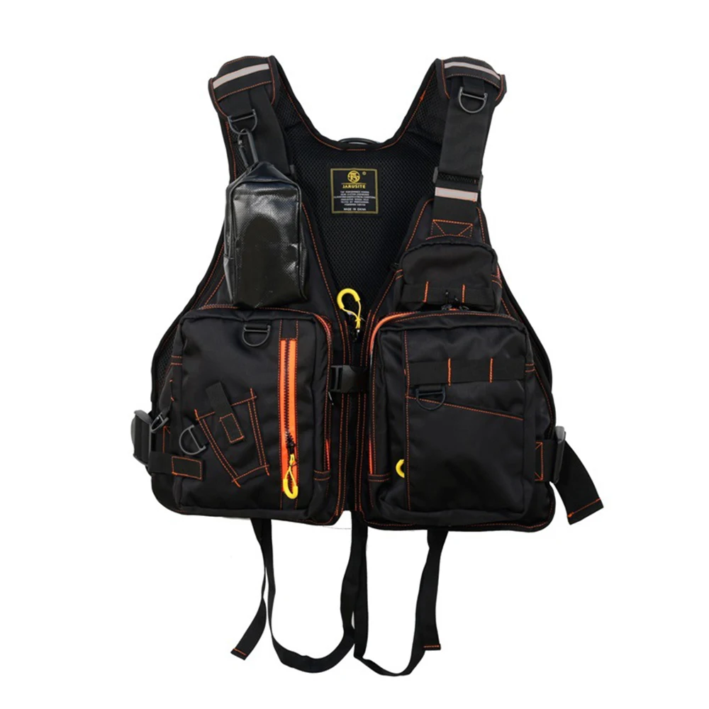 

Adult Fishing Outdoor Drifting Multifunctional Swimming Kayak Buoyancy Vest Multi Pocket Fishing Safety Reflective Lifejacket