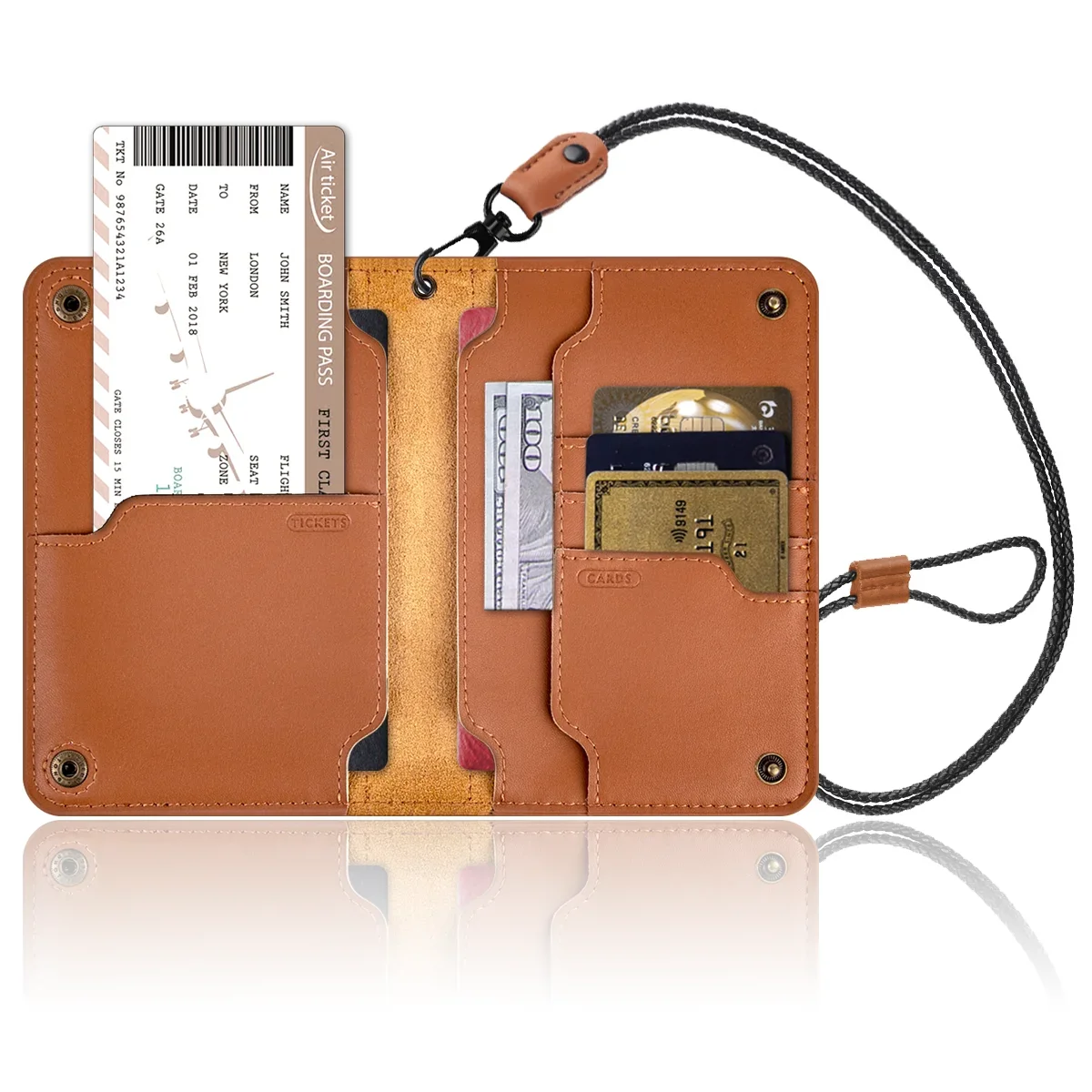 Russian Auto Driver Lisence Holder Wallet Business Travel Passport Cover Man Woman Card Holder Purse With Money Clip