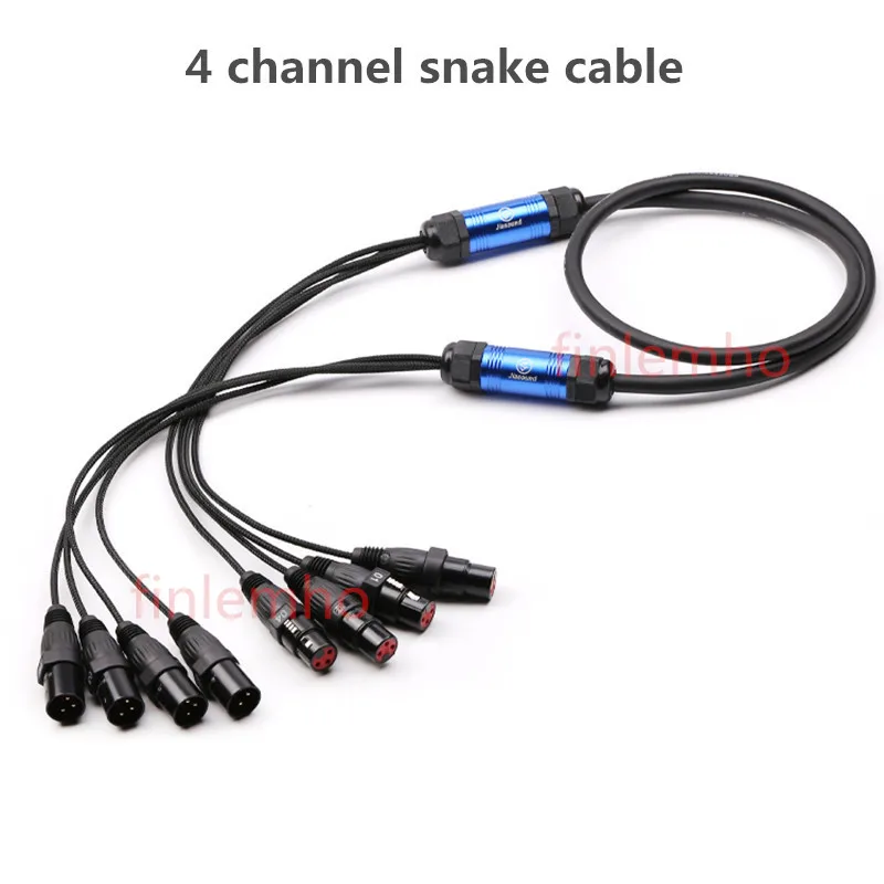 4 Channel Snake Cable With XLR Audio Connectors For Microphone And
