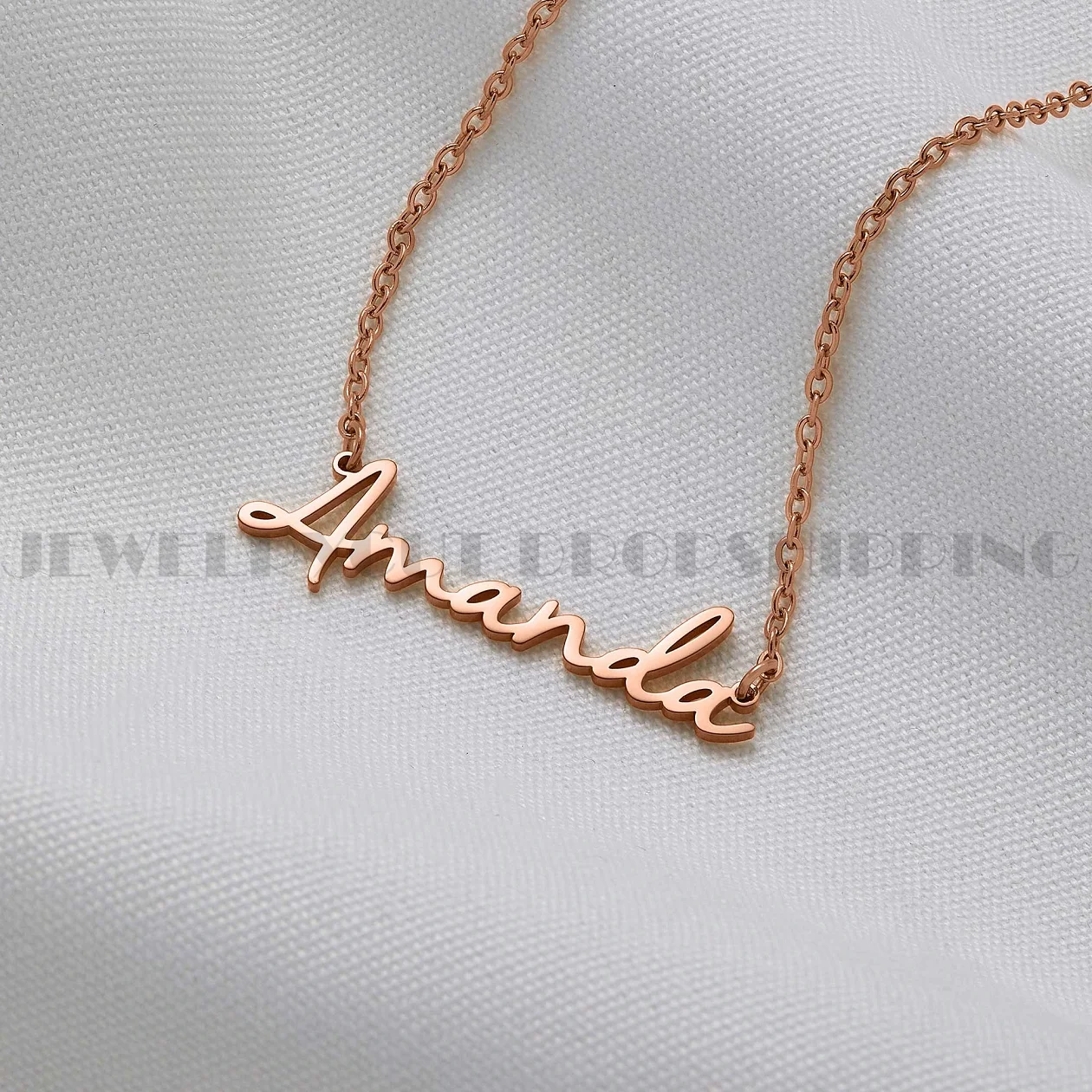 18K Gold Plating Custom Handwritin Name 