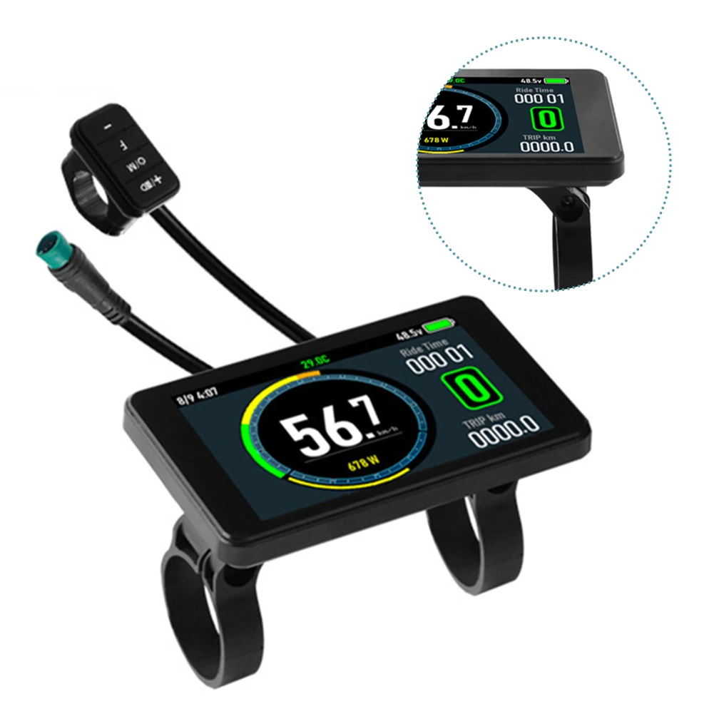 Bleiben Sie informiert während der Fahrt mit für 24 v7for 2v E-Bike T8 buntes LCD-Display für 2 5s kds bafang v5 für 2 kt Protokoll – Detail 2