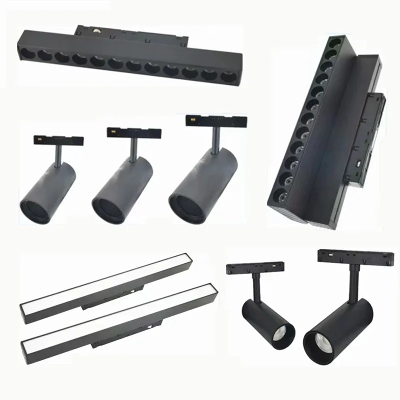 Magnetic Track LED Light Fixtures Flexible Ceiling Spotlight Rail Strip Magnet System For Indoor Modern Home Living Room Kitchen 2
