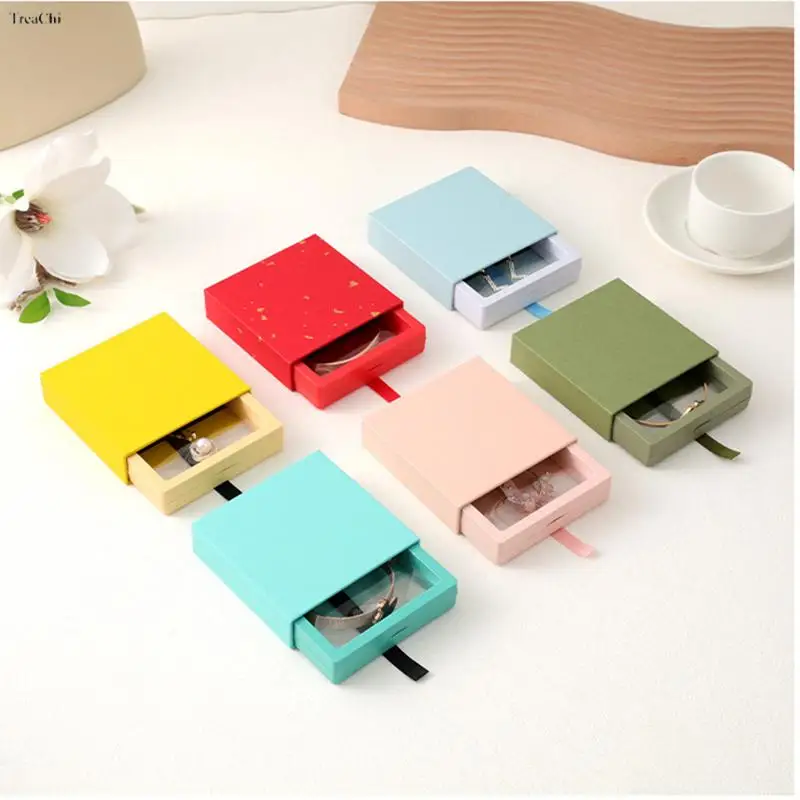 Dustproof Pe Film Jewelry Storage Box Necklace Bracelet Holder Ring Pendant Earring Antioxidant Case Jewelry Display Boxes 10pcs
