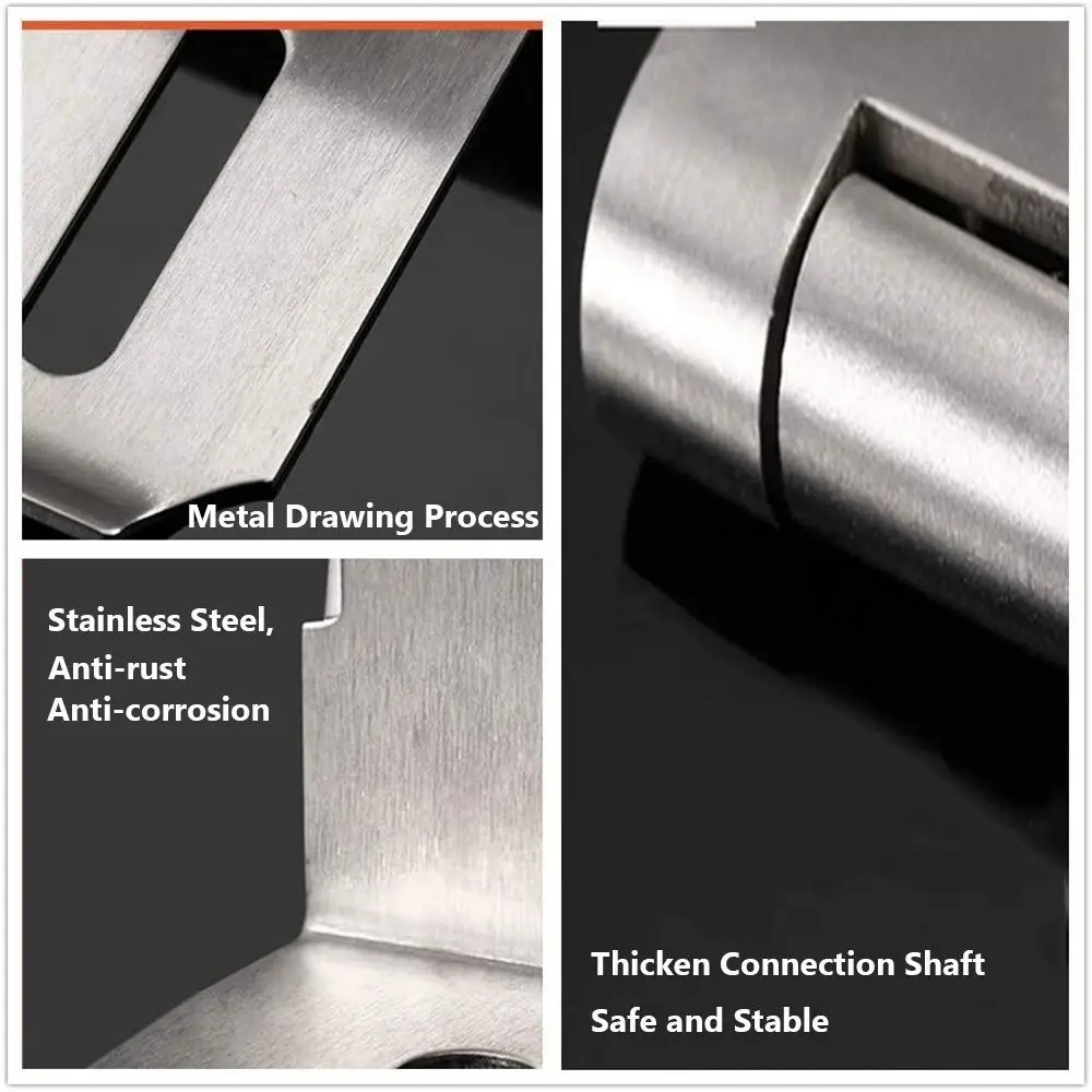 Description Picture 6 of itemDurable Stainless Steel Padlock Hasp Burglar-proof Right Angle Door Clasp Lock 90 Degree Household Door Buckle