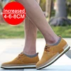 High Quality Men Elevator Shoes Height Increased 8cm Invisible Inner Heightening Shoes Men's Sports Suede Leather Sneakers Shoes 5
