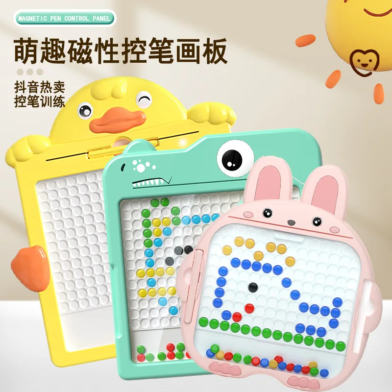 

Magnetic Drawing Board for Toddlers Doodle Board with Magnetic Pen and Beads Montessori Educational Preschool Travel Toy