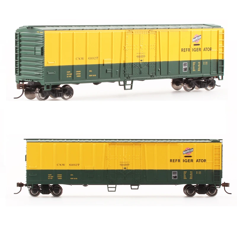 1/87 Train Model Toy American Series Simulation Metal Wheel 50ft Steel Refrigerated Truck Model Train