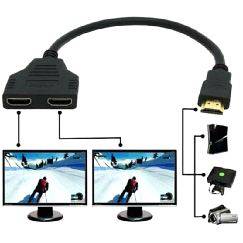 

Y Splitter 1080P Male To Double Female Adapter Cable 0.for 1