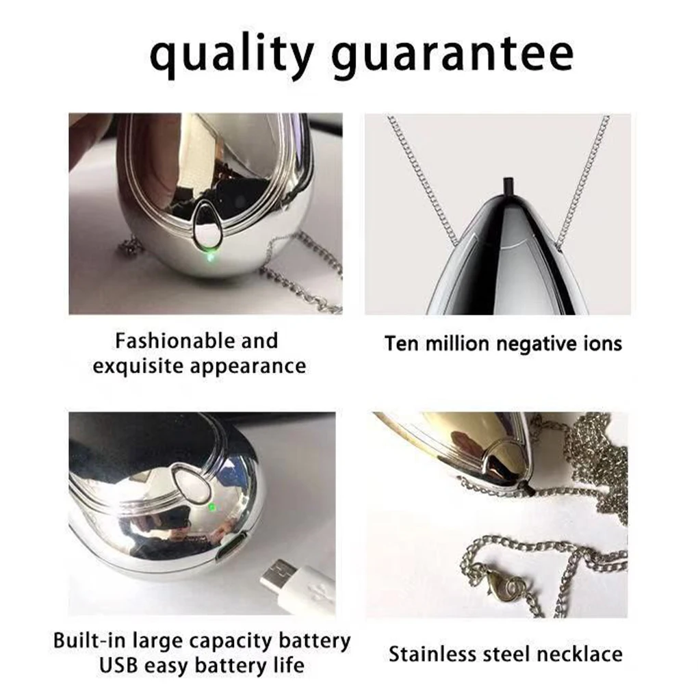 Air Freshener Air Freshener Neck Hanging Wearable Freshener Portable Negative Ion Air Freshening Necklace White