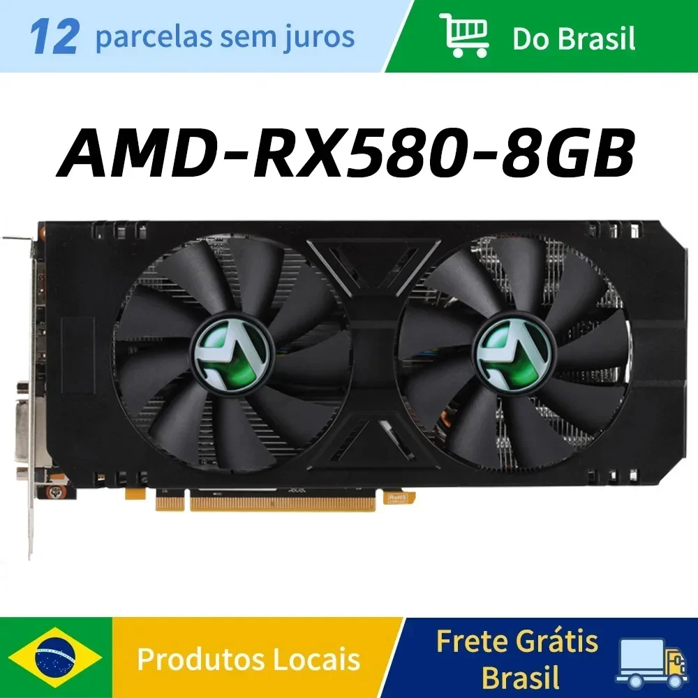 

MAXSUN Original AMD Radeon RX580 8G Graphics Card GDDR5 Video Memory 256 Bit Gaming Card PCIEx16 3.0 HDMI New GPU Card