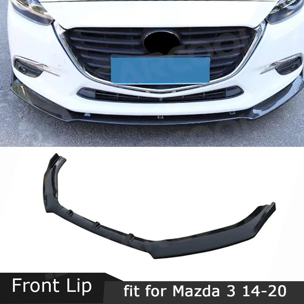 

For MAZDA 3 Axela 2014-2020 Car Front Bumper Lip Guard Trim Chin Aprons Spoiler Splitters Bodykit Lower Lip Decorate Accessories