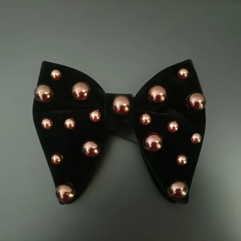 Vintage Samt Perlen Fliegen handgemachte Schmuck Geschenke Herren Business Bankett Kleid Hemd Schleifen Französisch Hochzeit Anzüge Zubehör – Detail 5