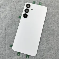 Premium Battery Glass Back Cover with Camera Lens Frame - Enhanced Rear Door Housing Replacement Part (Light Blue)