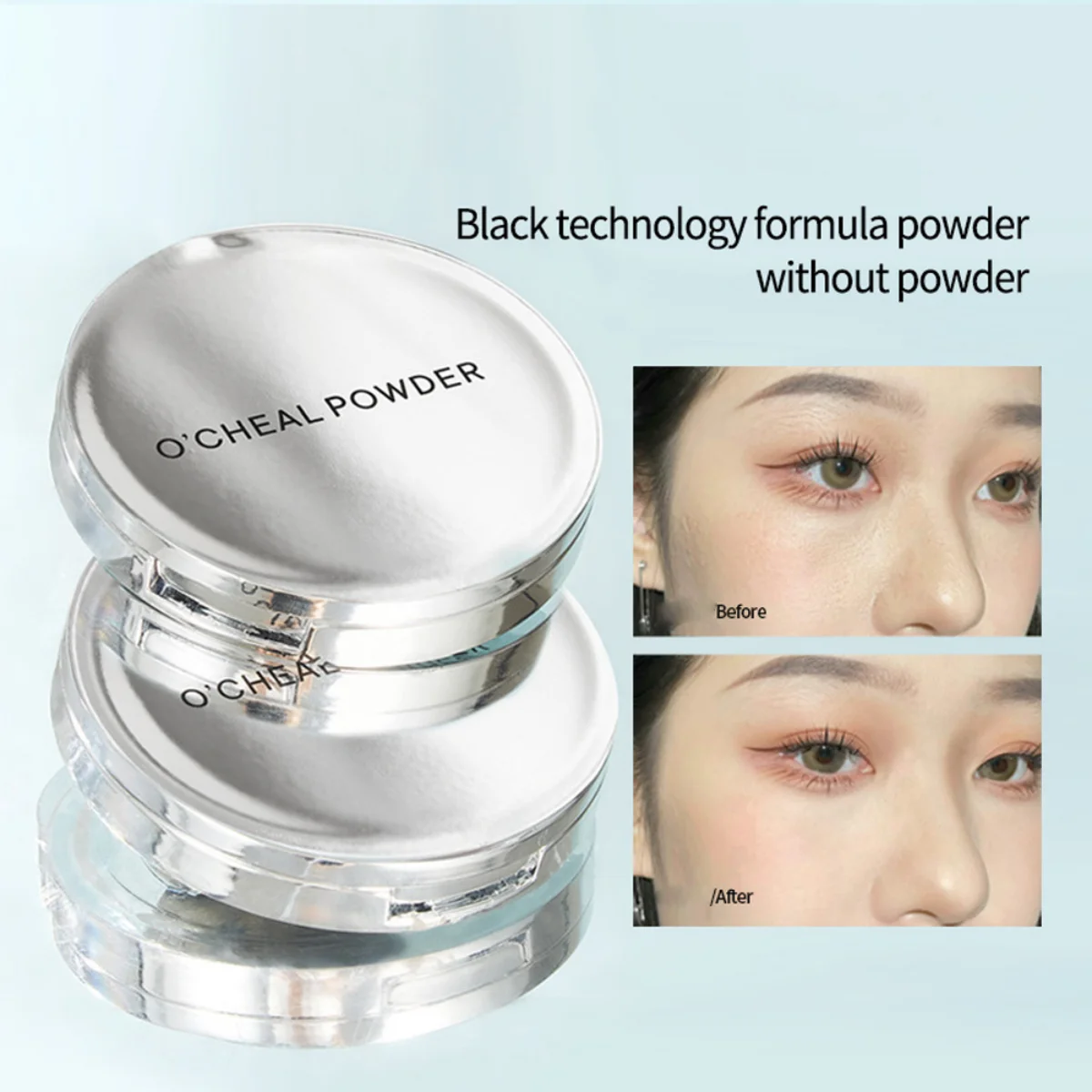 Loose Powder 1PC Blue Sky And Cloud Oil Powder Skin-friendly Skin Natural Face Long Lasting Contouring Powder Cosmetics