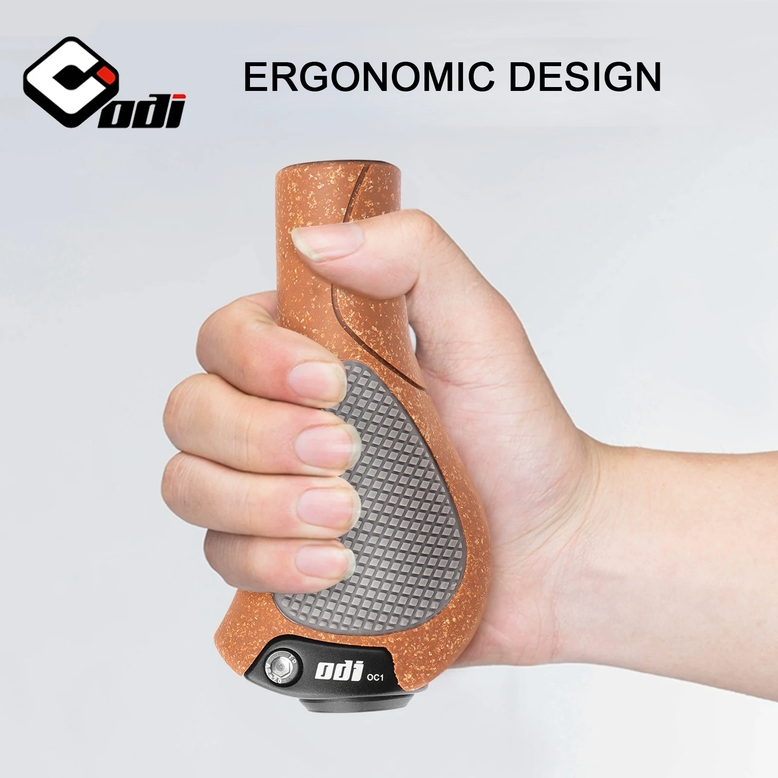 ODI OC1 자전거 인체공학적 오크 그립, MTB 대형 패드, 자전거 핸들 바 커버, 미끄럼 방지 그립, 사이클링 고무 볼 핸들 액세서리
