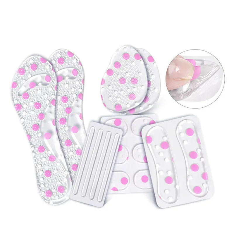 Silicone Pads for Women's Shoes High Heel Pad Adjust Size Adhesive Heels Pads Protector Sticker Pain Relief Foot Care Insert