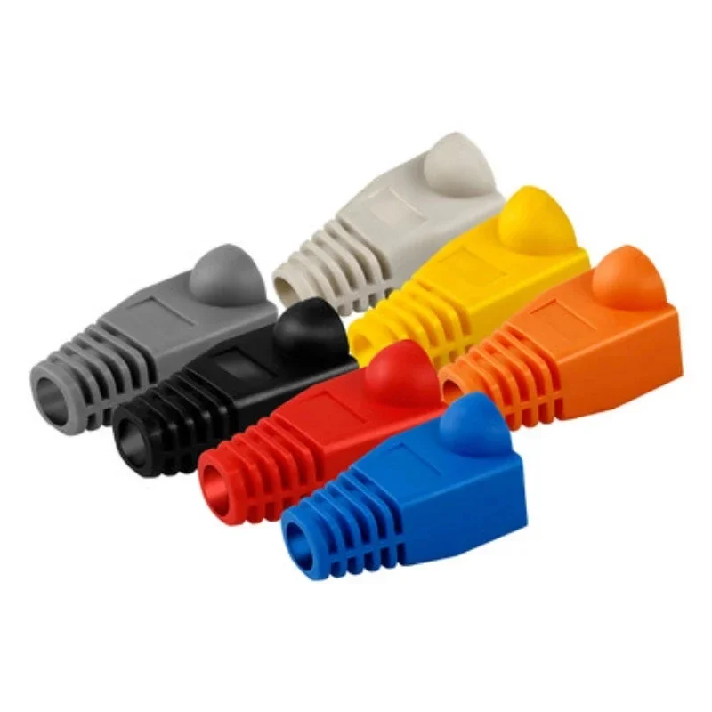 Ethernet Network Plug Network Cable Connector Ethernet Cable Connector RJ45 Connector Plug Protective Sleeve For CAT5E/6 Cable Usb Laptop Pc Case