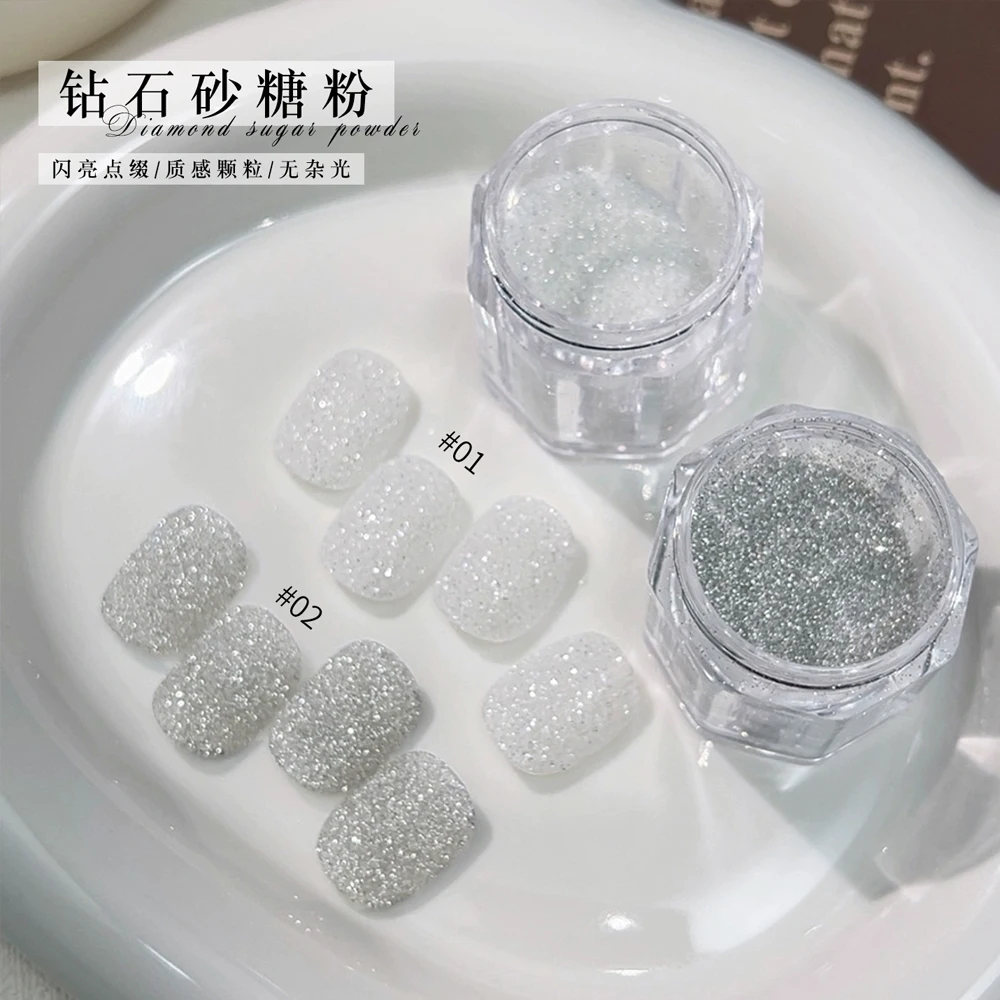 1Jar Luxus Glänzendes Diamant-Nagelpuder 5g Grau Ultrafeiner Glitzer für Nagelkunst Französisches Design Nagelpigment für Acryl- und Gelnägel – Detail 9