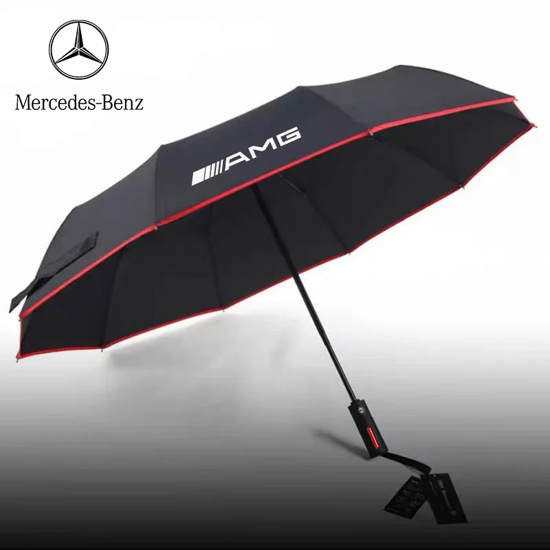 Car Automatic Folding Windproof Sunshade Umbrella For Mercedes-Benz A C E S V Class AMG GLC Sprinter ML SLK CLS GLA GLK SL Vito