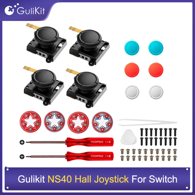 Hall Joystick para Joy-con Substituição de Reparação para Nintendo Swith Oled ns Lite Joycon Stick Cap Acessórios Gamepad Gulikit-ns40