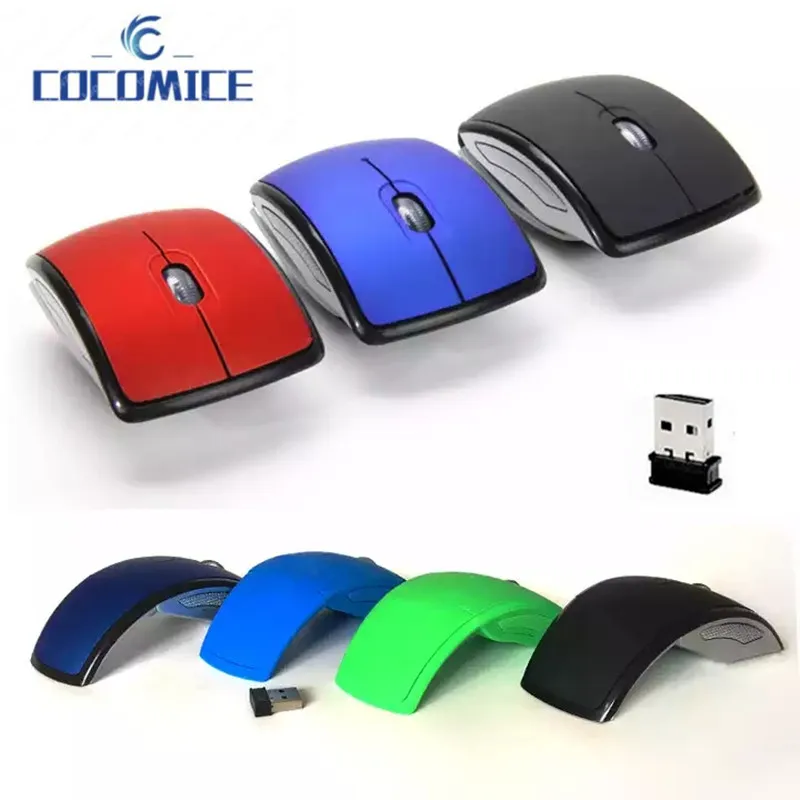 Regalo Promozionale Arc Wireless Pieghevole Mouse Raton Gaming Inalambrico Mouse Portatile Per Pc Notebook Computer