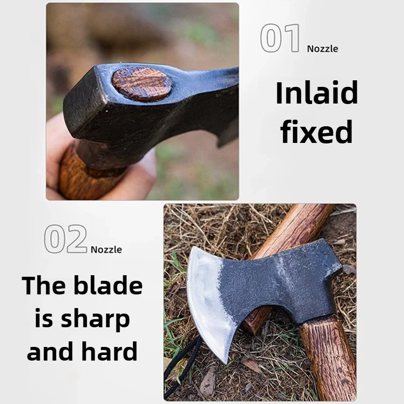 Camping Small Hand Axe Steel Portable Hatchet Multifunctional Tactical Ax Professional Ax for Lumberjack Survival Accessories 3