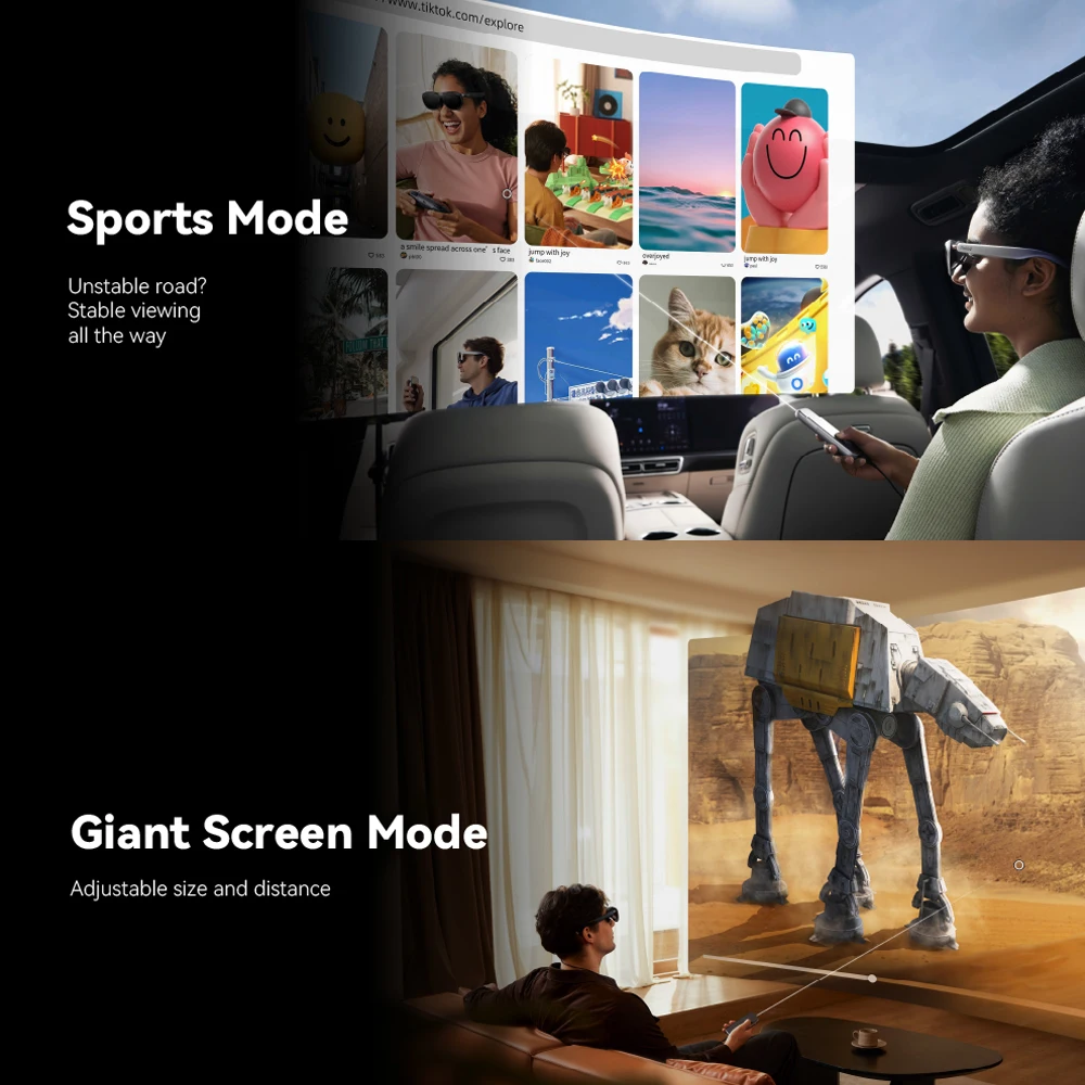 Rokid MAX 2 Smart AR Glasses Portable HD 3D Space Projection Screen Real Time Translation