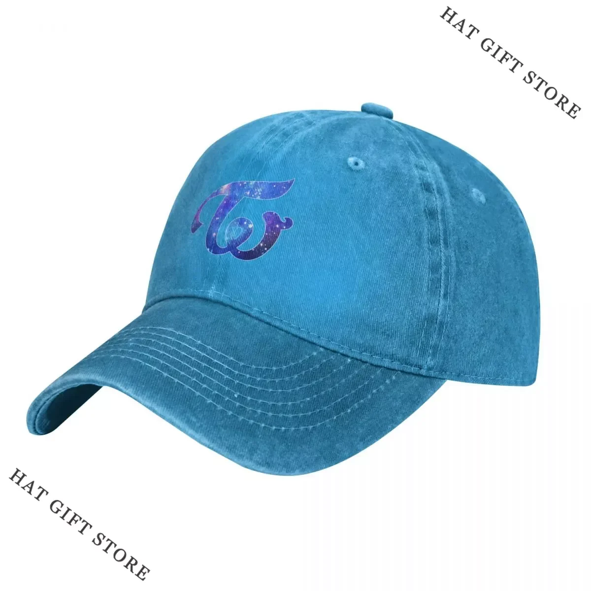 

Hot Twice Logo (Blue Galaxy) Baseball Cap Vintage Golf Wear Ball Cap Women'S Beach Visor Men'S