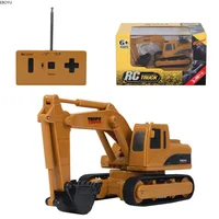 Shenqiwei 8029 Mini RC Truck 1:64 4CH RC Excavator Rechargeable RC Crane Truck Gift Toy for Kids 1