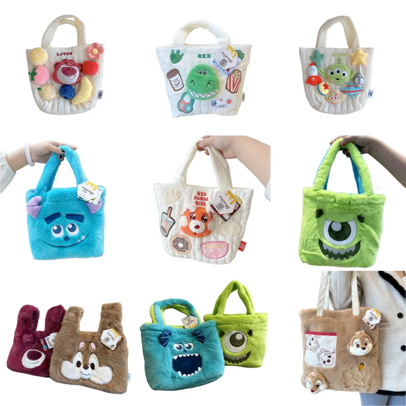 

Disney Lots-o'-Huggin' Bear Plush Tote Pooh Bear Alien Cartoon Doll Pack Satchel Casual Handbag Girls' Birthday Holiday Gifts