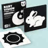 Montessori 0-12M Baby Visual Stimulation Cards Black and White Contrast Cards Stimulate Newborn Visual Early Learning Toys 1