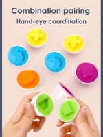 6Pcs Baby Smart Eggs Montessori Educational Toys For Children Color Shape Matching Recognize Toddler Intelligent Learning 4