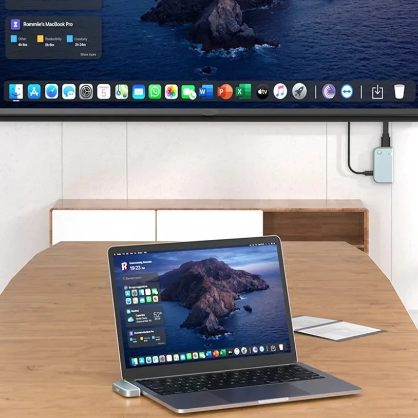 HDMI-Compatible Wireless Video Audio Transmitter Receiver 50M 1080P@60Hz Wireless Display Adapter From PC to Projector & Monitor