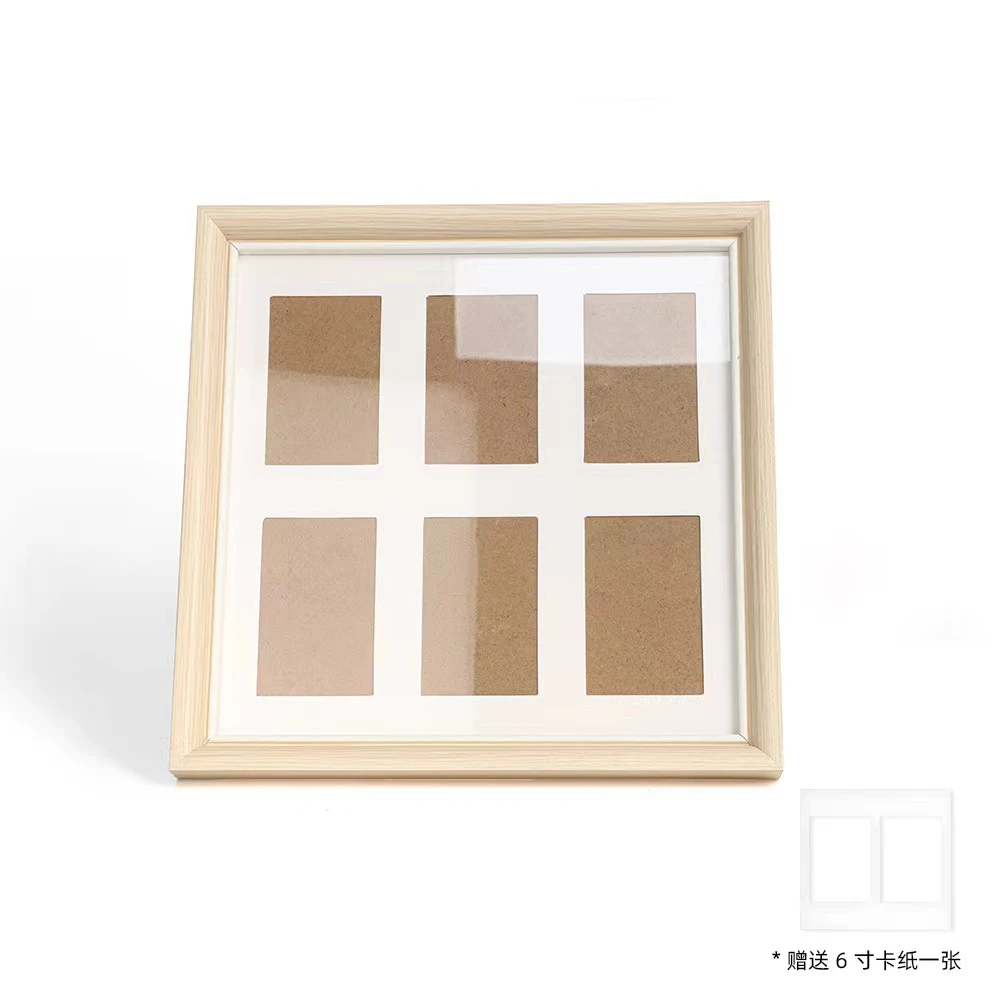 3/5/6/SQ/inch Photo Frame Minimalist Table Hanging Wall Square Wooden Frame Suitable For Fujifilm Instax Mini 12 11 EVO Camera